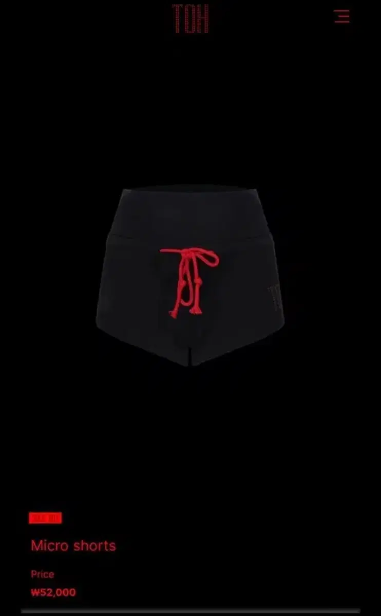 toh micro shorts 마이크로 숏츠